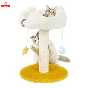 Koba - Rascador Para Gatos Poste Yute Con Cama Nube Minitorre