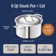 thumbnail image 5 of Olla de 6 L LEGEND COOKWARE de Acero Inoxidable 5 Capas, 5 of 8