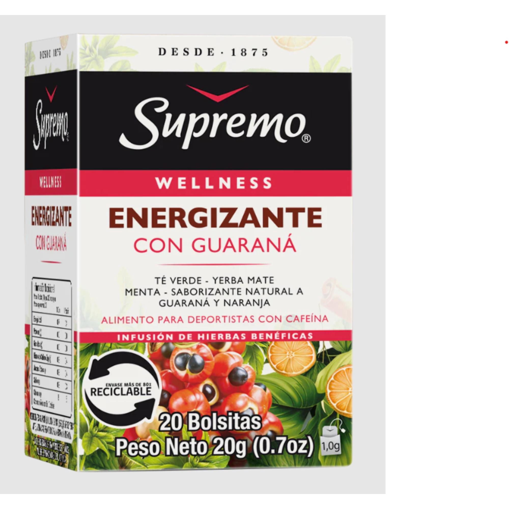 Infusión Aguita Energizante Caja 20 Un Supremo