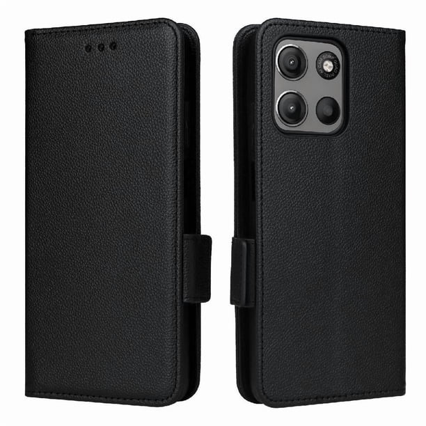 Funda Cartera para Motorola Moto G15 Power Tapa Flip con Ranuras y Soporte Negro