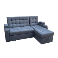 Nevi Express - Sofa Cama En L Con Baul Color Gris