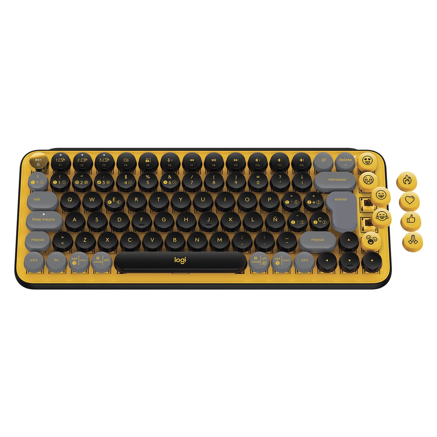 Teclado Mecánico Logitech Pop Keys Amarillo