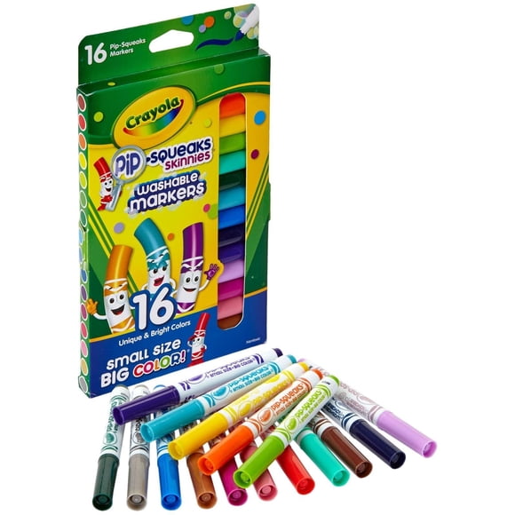 Marcadores Crayola Lavables Pip-Skinnies 16 unidades x 1