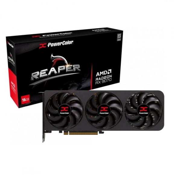 Tarjeta de Video PowerColor RX 9070 Reaper 16GB GDDR6 PCIe 5.0
