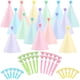 thumbnail image 1 of Sombreros de fiesta Qenk Rainbow Pastel Cone Macaron, 48 unidades, para niños, 1 of 7