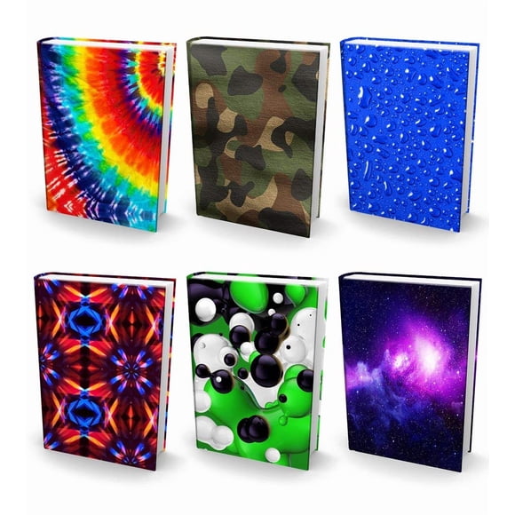 Funda elástica para libros Define Essentials Jumbo - Pack de 6 (23 × 28 cm)