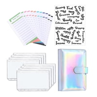 Magideal - Carpeta De Cuaderno Carpeta De Presupuesto Hojas De Presupuesto De Gastos Sobres Con Cremallera Para Presupuestar Gastos De Ahorro Oficina Y Compras E Plata