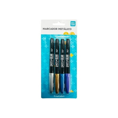Marcadores Metálicos Permanente 4 Unidades  Pen&Gear