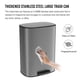 thumbnail image 2 of 13 Gallon 50L Kitchen Foot Pedal Operated Soft Close Trash Can - Stainless Steel Ellipse Bustbin - S, 2 of 3