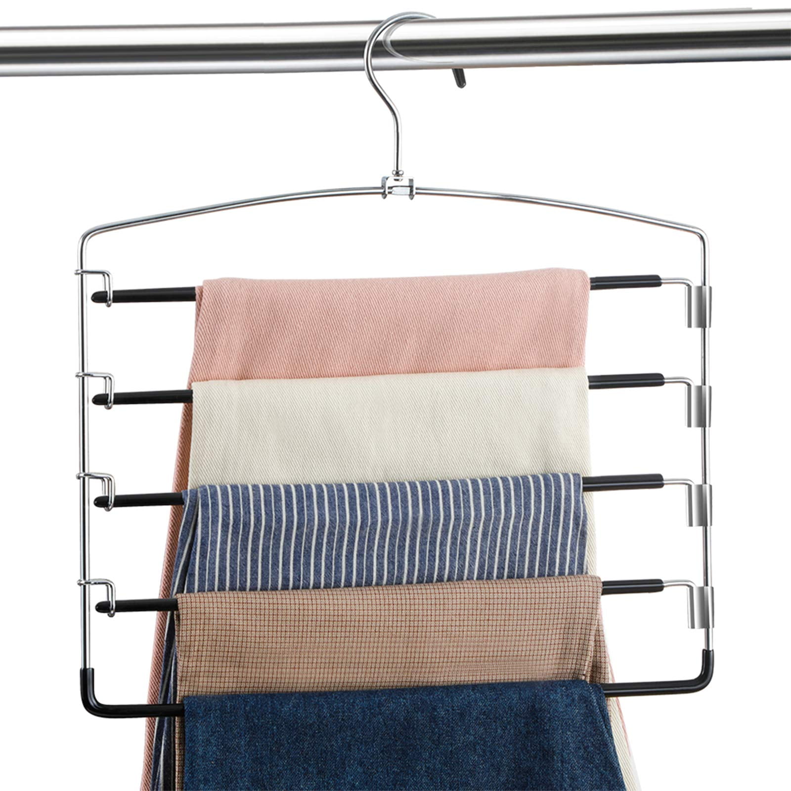 Perchas Para Pantalones Feerahozer, Antideslizantes, Paquete De 3 Unidades, De Acero Inoxidable