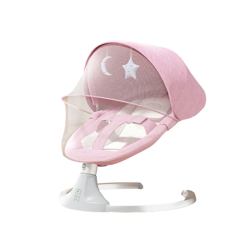 Babyluna - Silla Mecedora Smart Para Bebes Con Balanceo Y Música Rosa