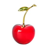 Magideal - Estatua De Cereza De Fruta, Decoración De Mesa, Artesanía, Adorno De Vidrio, Linda Decoración De Mesa, Escultura De Cereza Para Sala De Estar Y Dormit