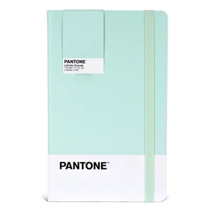 Libreta Pantone Grande Con Elástico Vertical Lineada Menta