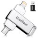 thumbnail image 1 of Memoria USB Gulloe 512GB USB-C Lightning USB 3.0 Plata, 1 of 8