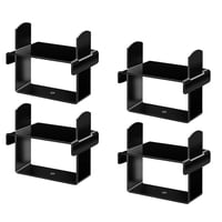 Xusx111 - 4 Piezas Hoja Muelle Abrazadera Kit Hoja Muelles De Hasta 2,5 ""Ancho Bloqueo Muelle Juntos Para Vehículos Estabilización, Reparación Clip Con Tapa Ancho Eje Rebote Abrazadera (Negro)