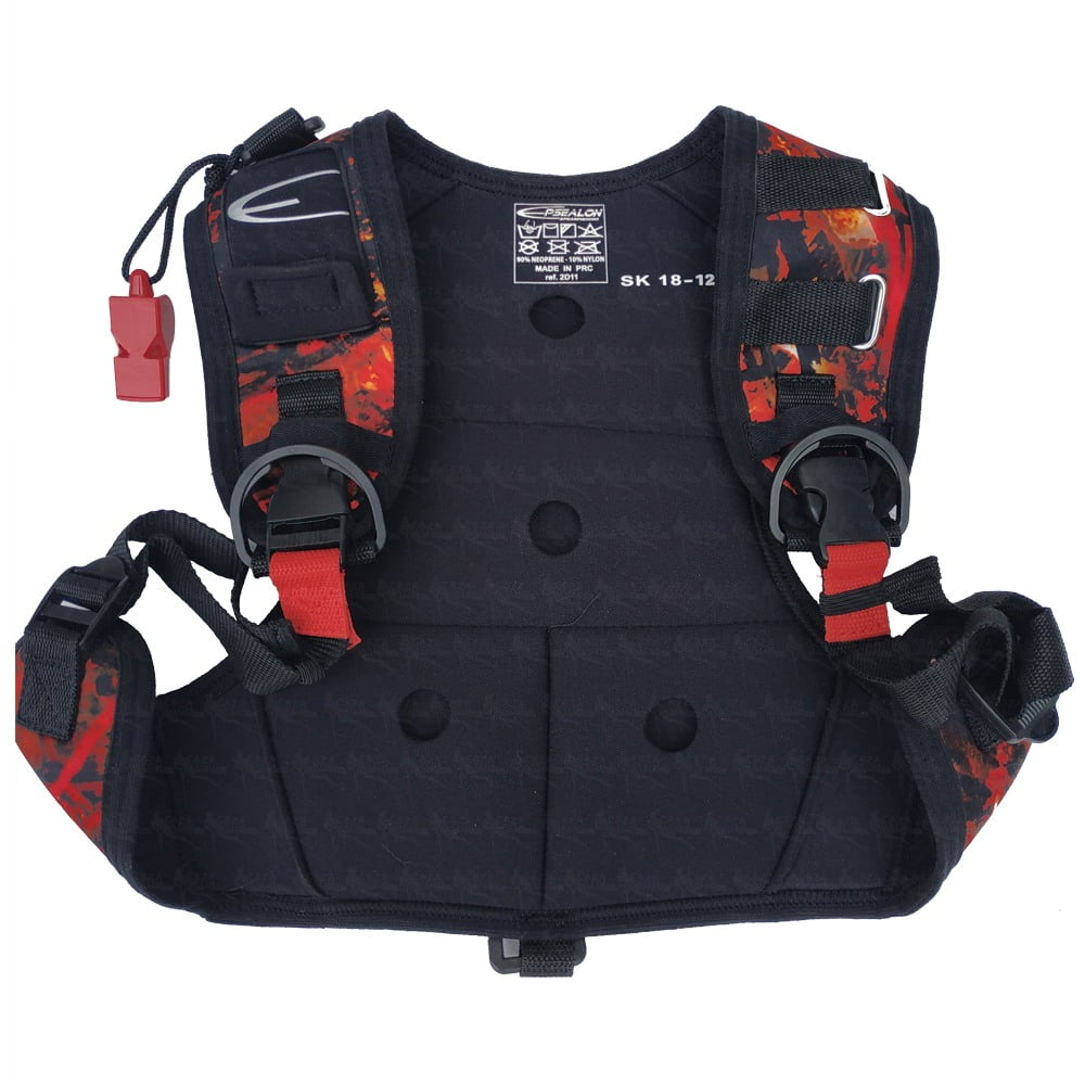 Epsealon - Harnes Espaldera De Buceo Camuflada Fusion Roja