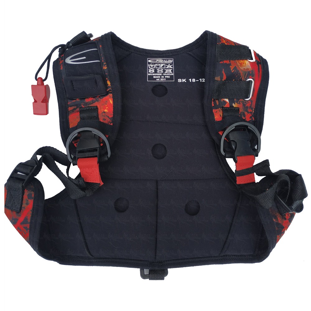 Epsealon - Harnes Espaldera De Buceo Camuflada Fusion Roja