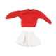 thumbnail image 2 of Jersey Y Falda De Manga Larga A Escala 1/12 Para Figuras De Acción Femeninas De 6 Pulgadas, Mu?eca BJD, Top Rojo, 2 of 5