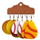 thumbnail image 1 of 3 pares de pendientes de cuero de baloncesto para mujer, ligeros, con forma de pelota, redondos y colgantes de cuero con forma de lágrima., 1 of 6