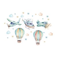 Magideal - Globo De Aire Caliente Pegatina De Pared Mural Pvc Dibujos Animados Autoadhesivo Arte De La Pared Decoración Calcomanía De Pared Para Sofá Telón De , Estilo B