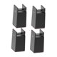 thumbnail image 5 of 4x Elevadores De Cama Que Absorben Los Golpes, Antideslizantes, Para Estantes, Escritorios, Mesas, Altura 100 Mm, Color Negro, 5 of 5