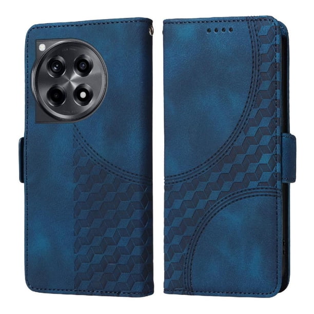 Carcasa FOXDOCK OnePlus 12R de cuero PU, diseño acolchado clásico, protección contra caídas y rayones