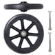 thumbnail image 2 of Ruedas delanteras de repuesto universales de 2 piezas, rodamientos de PVC de 8 pulgadas, ruedas de rodillos antideslizantes sólidos, para sillas de , negro, 2 of 5