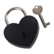 thumbnail image 5 of Amor en forma de corazón Candado Decoración Mini Pequeño Multicolor Mini Cerradura Cerradura en forma de corazón Cerradura de llave para el hogar negro, 5 of 5