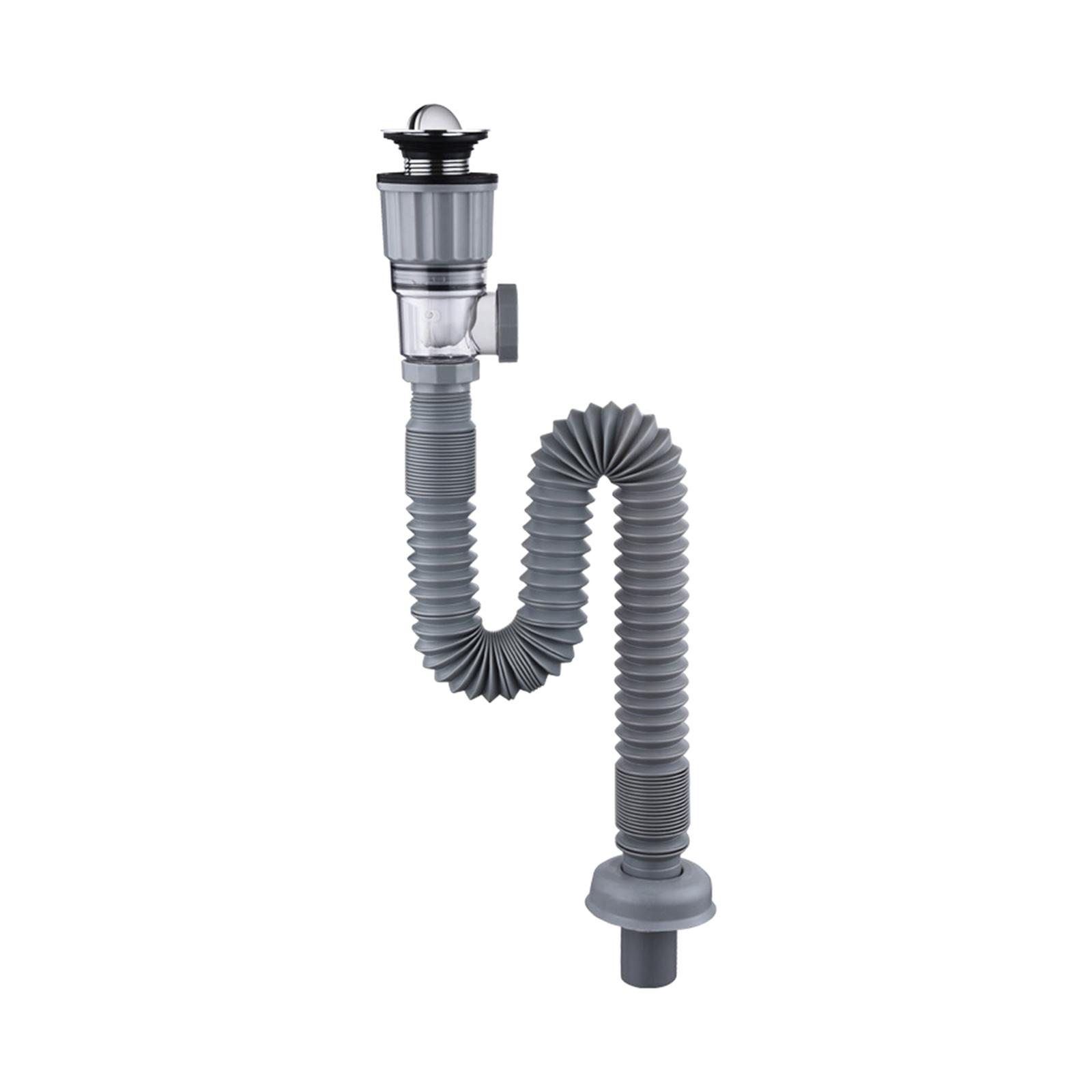 Magideal - Juego De Drenaje Para Fregadero De Baño, Tubería De Drenaje Con Tapón De Fregadero Antiobstrucción/Tubo De Drenaje De Repuesto Para Cocina/Baño/Hotel