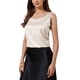 thumbnail image 4 of INSPIRE CHIC Tops de satén para mujer con cuello en V, sin mangas, casual y elegante, camisola de seda, talla S, color champán, 4 of 6