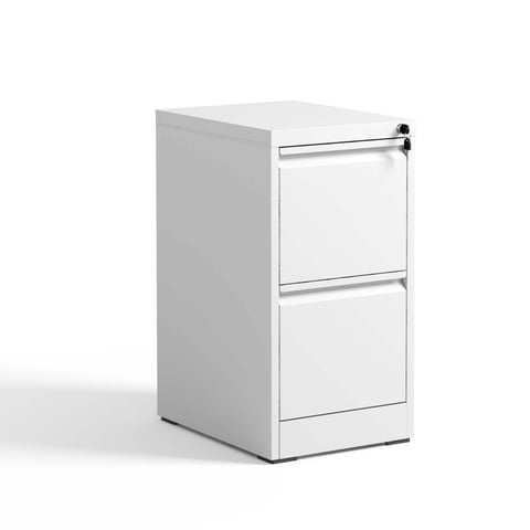 M&Ms - 2 Drawer Metal Vertical File Cabinet With Lock Office Home Steel Vertical File Cabinet For A4 Legal/Letter Size