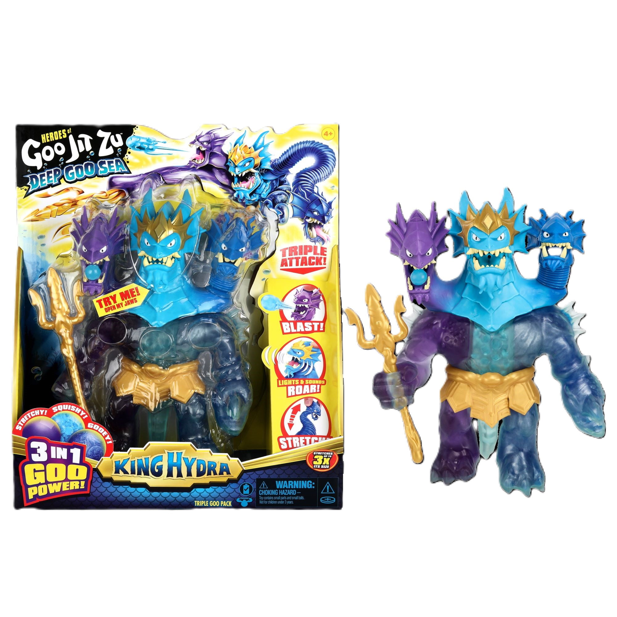 Boing Toys - Goo Jit Zu Deep Sea King Hydra 9,5 Luces & Sonidos Fig. Lujo