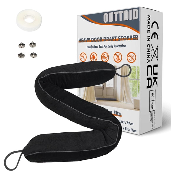 Tapón De Puerta 91 Cm De Largo X 10 Cm De Ancho Negro