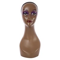 Magideal - Cabeza De Maniquí Femenina, Cabeza De Maniquí Profesional, Cabeza De Entrenamiento, Soporte De Exhibición De Peluca Portátil Con Hombro Para Collares, Labio Rojo