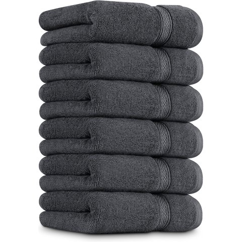 Toallas De Mano Utopia Towels Premium, 100% Algodón, 16 X 28 Cm, Gris 6P