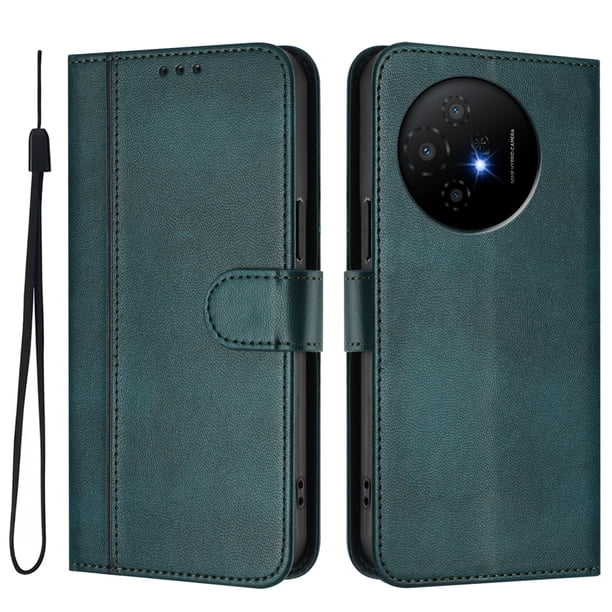 Funda Cartera para TCL 50 XL Protección 360° con Ranuras para Tarjetas y Soporte Verde