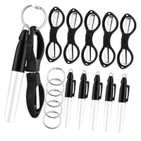 Bothyi - Llavero De Tijeras Plegables, Juego De Bolígrafos De Enfermera De Tijera De Metal Plateado, Negro