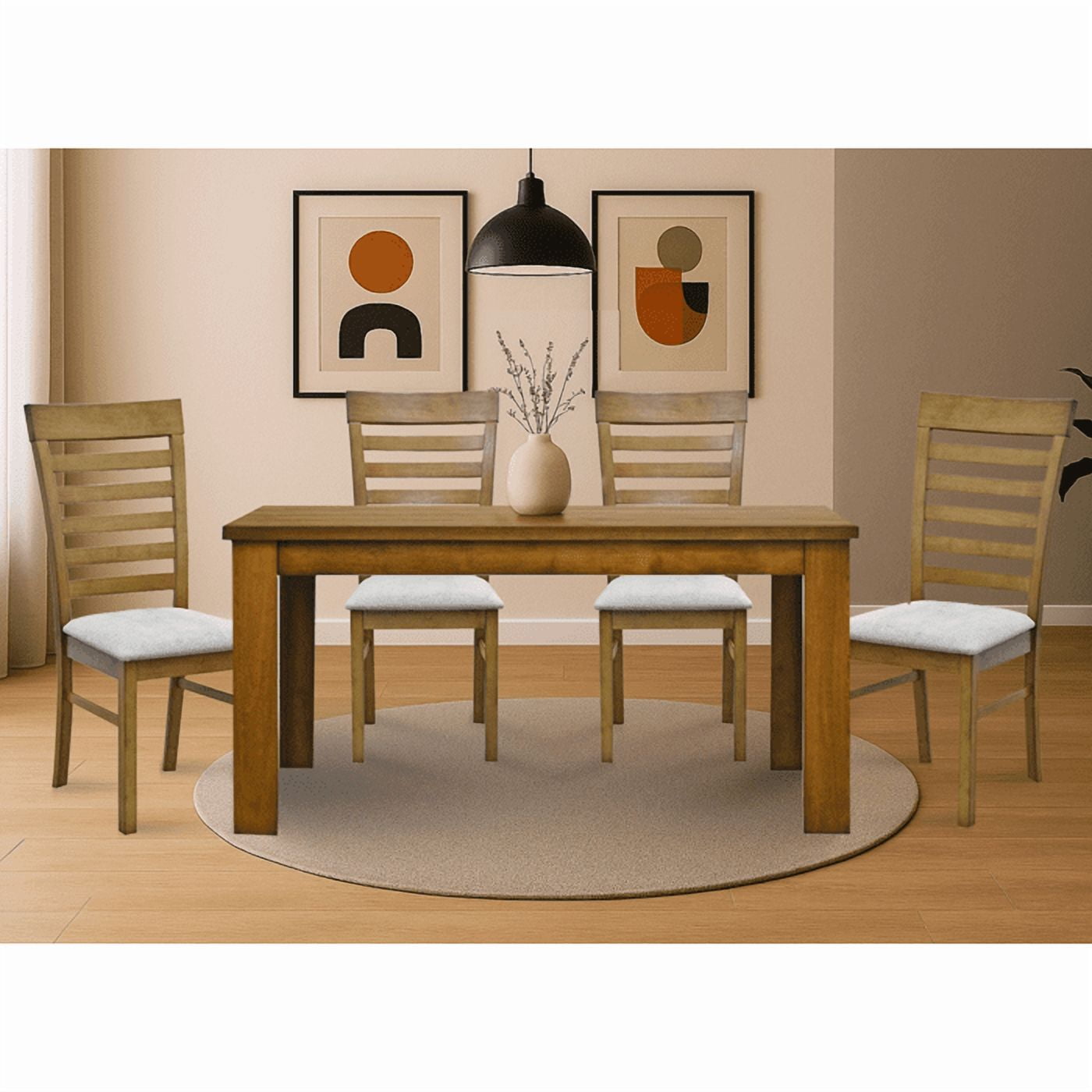 Muebles Santa Ana - Juego Comedor Victoria 4 Sillas Focus R.a.