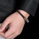 thumbnail image 3 of Pulsera de Dragon Caballero Cuero Tejido Acero Elegante m2, 3 of 3