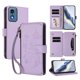 thumbnail image 1 of Funda Cartera Mariposa para [Motorola Moto G Play 2024 5G] con Soporte y Cremallera Morado claro, 1 of 6