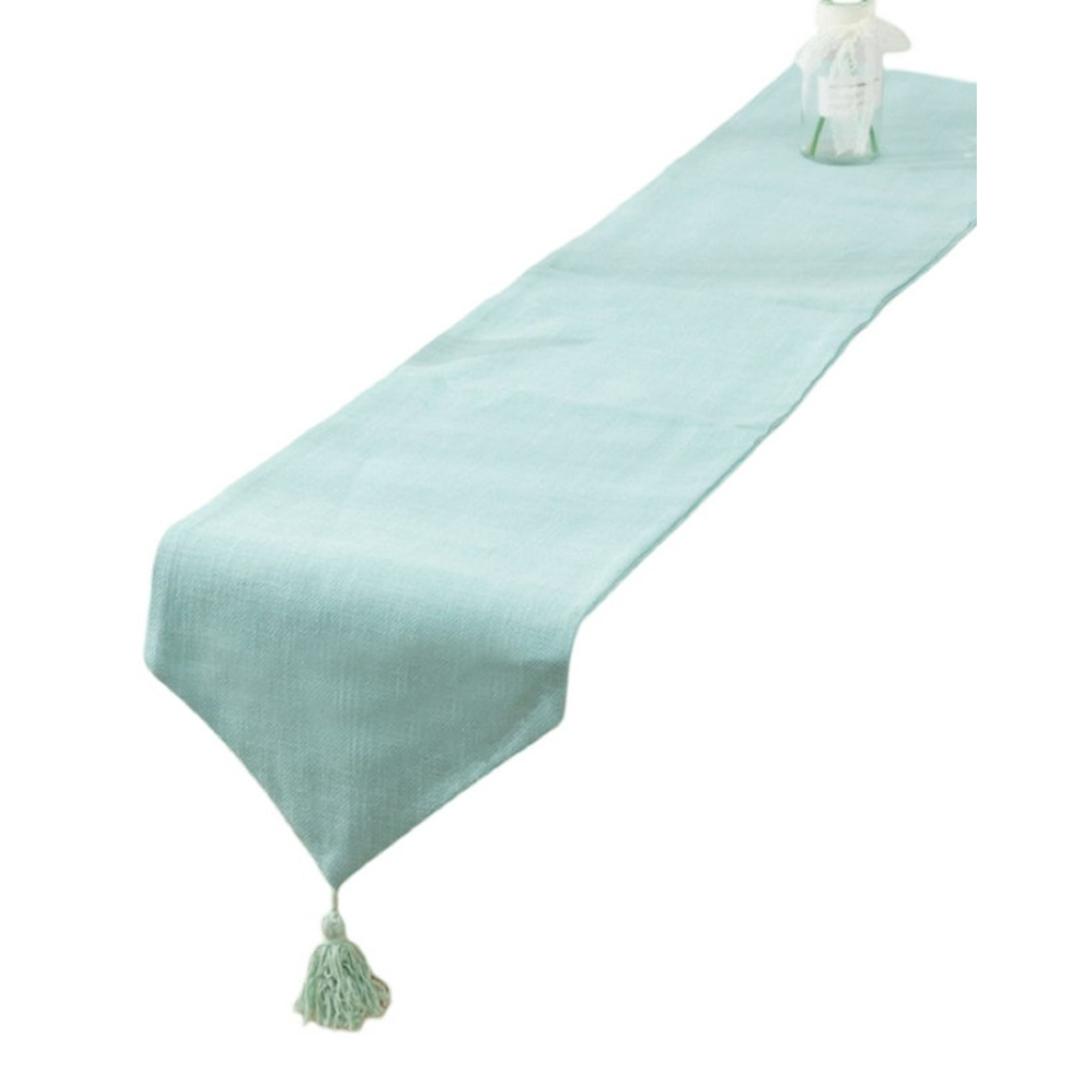 Todo Para El Hogar - Camino De Mesa De Lino 33 X 180cm Celeste