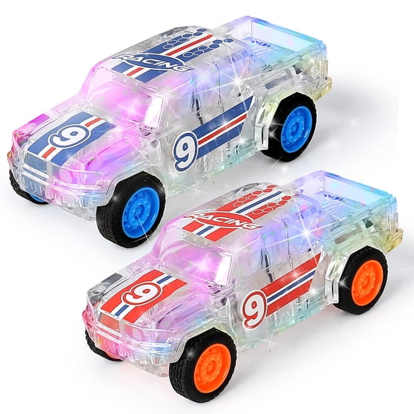 Autos de juguete LIDI con luces LED y retroceso para niños de 3+