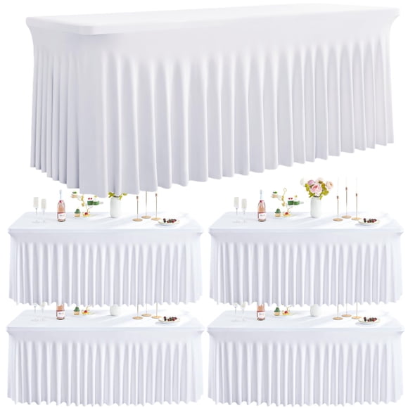 Mantel Outpain 183 cm 4 unidades blanco sin arrugas