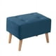 thumbnail image 1 of Pouf Niza Tela Velvet Azul Petroleo, 1 of 3