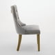 thumbnail image 3 of A&A Furniture, Nikki Collection Modern, High-end Tufted Solid Wood Contemporary Velvet Upholstered Dining Chair with golden Wood Legs Nailhead Trim 2-Pcs Set, Milky White,SW1401LG, 3 of 3