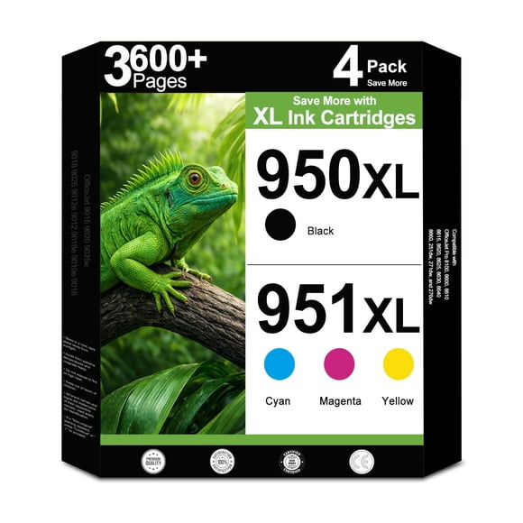 Cartucho de tinta KUF 950XL 951XL Combo para HP 950 951 XL (paquete de 4)