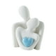 thumbnail image 1 of Figura Abstracta De Cerámica De Pareja Abrazándose Para Decorar La Entrada. Versátil Corazón Azul. Tamaño L, 1 of 3