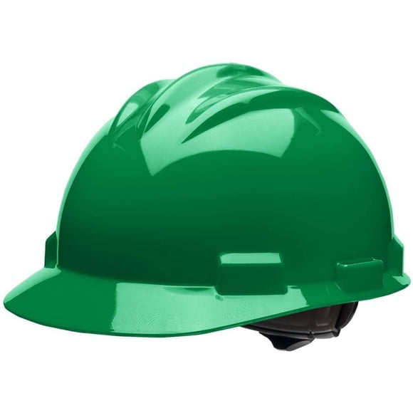 Casco de seguridad Bullard S61 estilo gorra con ajuste de matraca de 4 puntos, verde