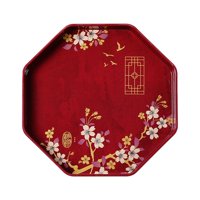Bothyi - Bandeja Tradicional Bandeja De Servicio Postre De Resina Bandeja De Baño Para Decoración Red Octogonal