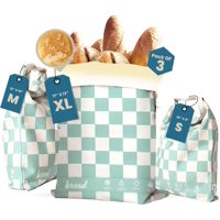 Buzzy Bags Paquete De 3 Bolsas Reutilizables De Algodón Orgánico Para Pan